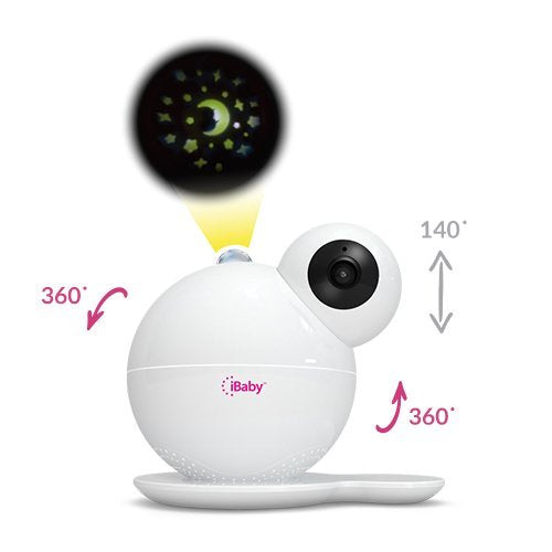 iBaby Smart WiFi Baby Monitor, 1080P Full HD Camera, Temperature and Humidity Sensors, Motion and Cry Alerts, Moonlight Projector, Remote Pan and Tilt with Smartphone App for Android and iOS
