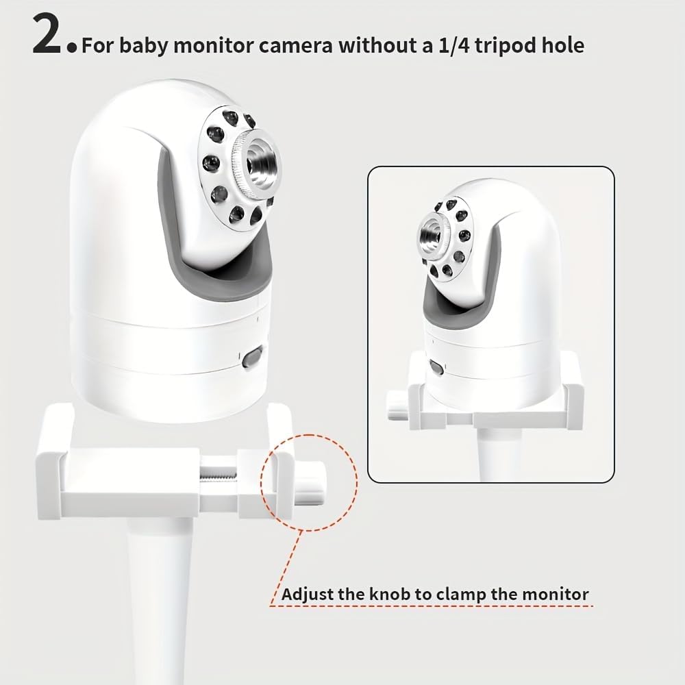 Universal Baby Monitor Camera Stand, Compatible with Baby Optical DXR 8,DXR-8pro Suitable for Most Baby Monitors, Suitable for Baby beds and Furniture, White