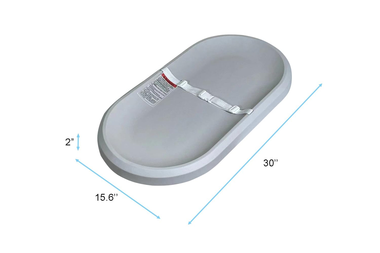 Baby Changing Pad - Lightweight Wipeable Foam Changing Pad, Comfortable and Waterproof, Fits All Changing Table, 30"x 15.6", Gray