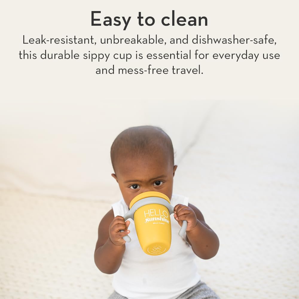 Bella Tunno Sippy Cup, Set of 2 Silicone Training Cups with Transition Handles for Infants, Toddlers & Kids, Babies 6-12 Months & Toddlers 1-3 Years, Boys & Girls, Little Lady & Sippin Pretty, 8 oz