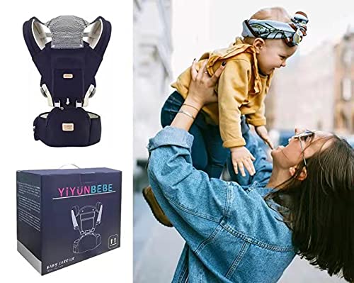 Baby Carrier Newborn to Toddler Baby Carriers with Seat Infant Baby Holder Backpack Baby Carriers Front and Back for Carrying and Hiking (Dark Blue)