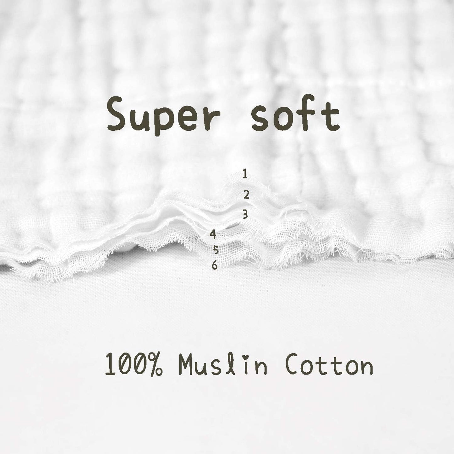 Viviland Baby Muslin Burp Cloths, 100% Cotton Super Absorbent Washcloths for Baby Girl and Boy, 10 x 20 inches 6-Layer Baby Bath Towels, Elephant & Whale Pattern 4 Pack