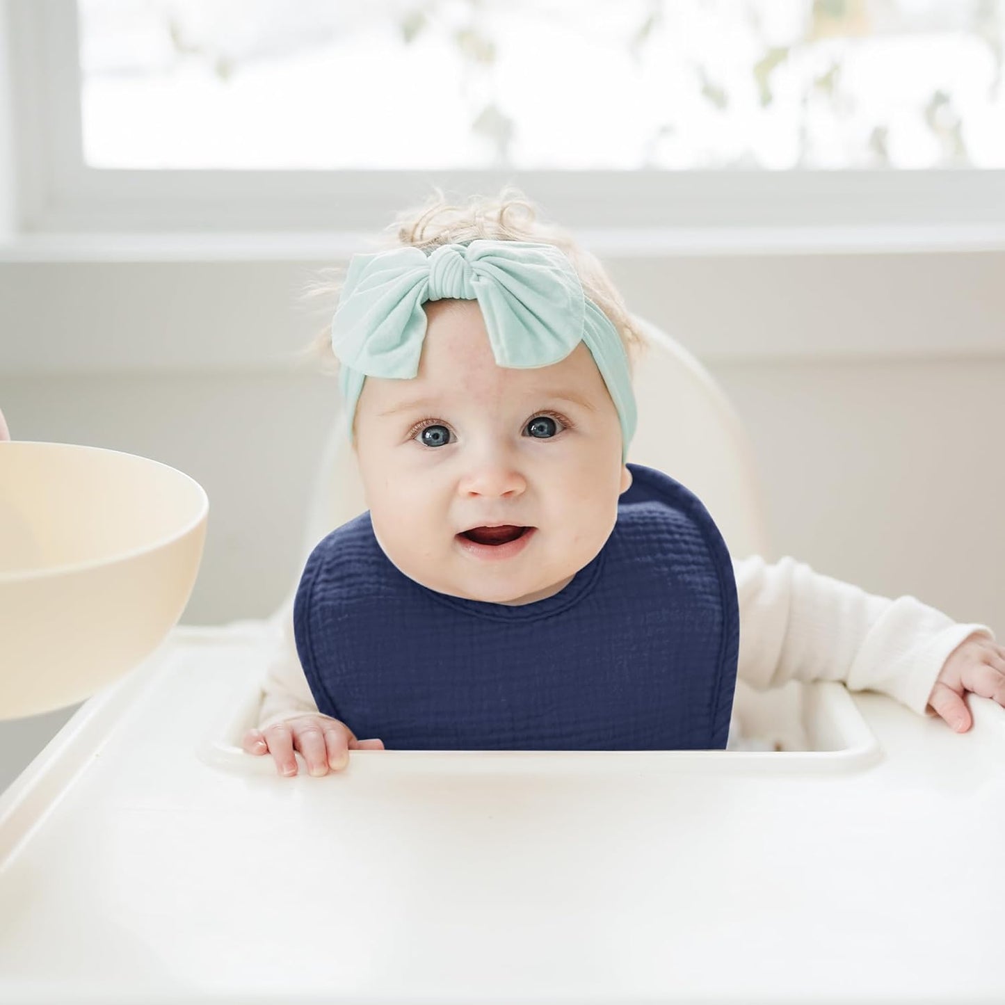 Konssy Muslin Baby Bibs 8 Pack Baby Bandana Drool Bibs Cotton for Unisex Boys and Girls, Soft Absorbent Set for Teething and Drooling