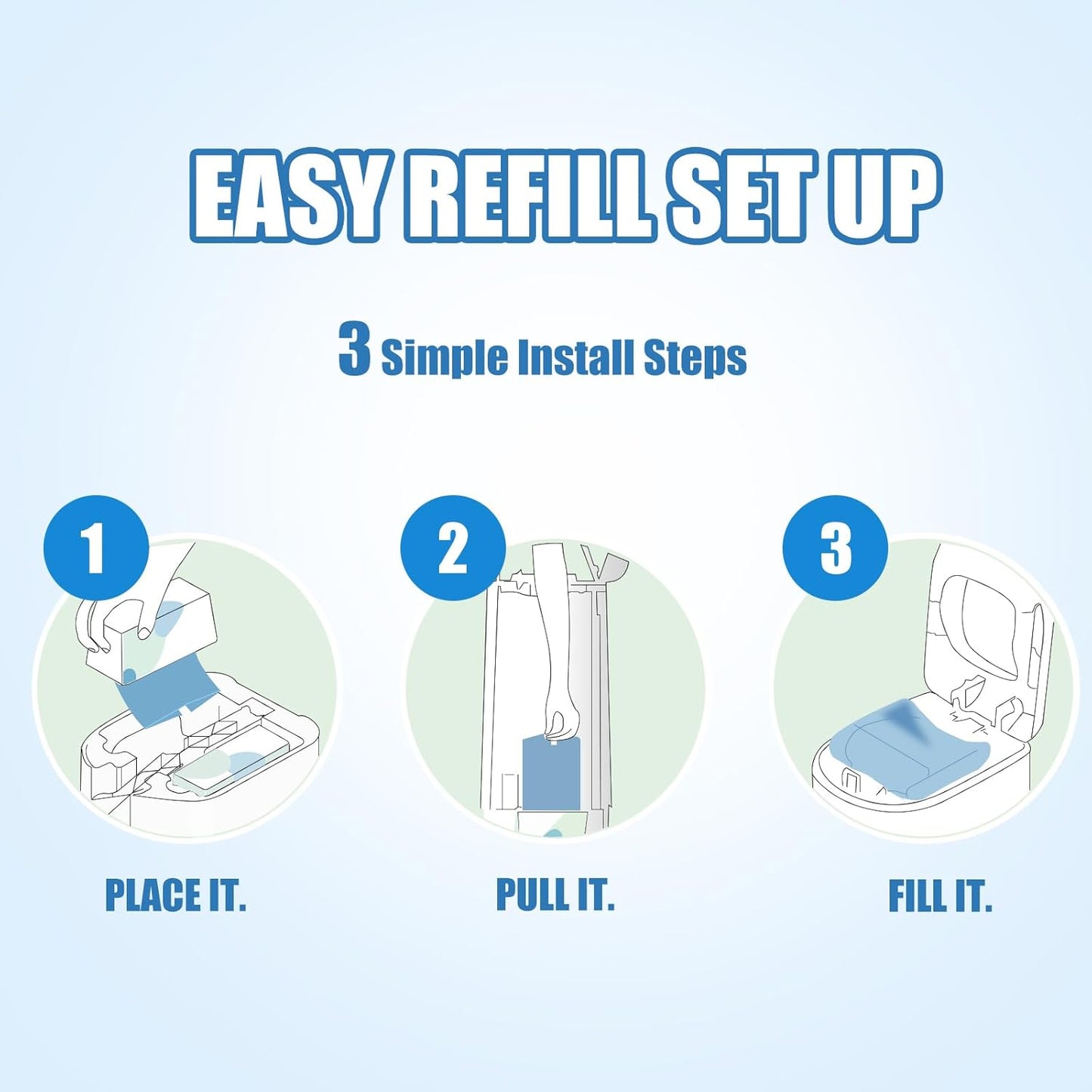 Diaper Pail Refills Bags with 30 Bags Compatible with Genie Easy Roll Signature and Platinum Diaper Pails, 7-Layer Odor-Barrier Technology, 5 Pack (150 Bag)