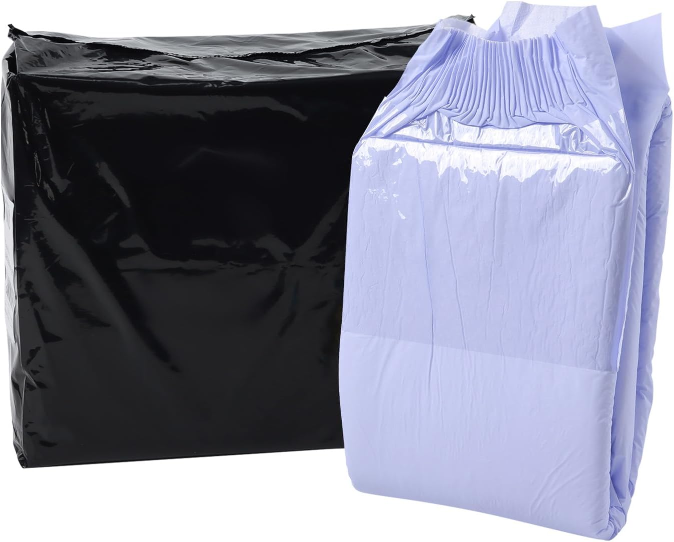 CutiePlusU Disposable Adult Diaper Heavy Absorption Dry Surface Adult Diapers All Night- Purple 10 Pieces (Large 37"-47")