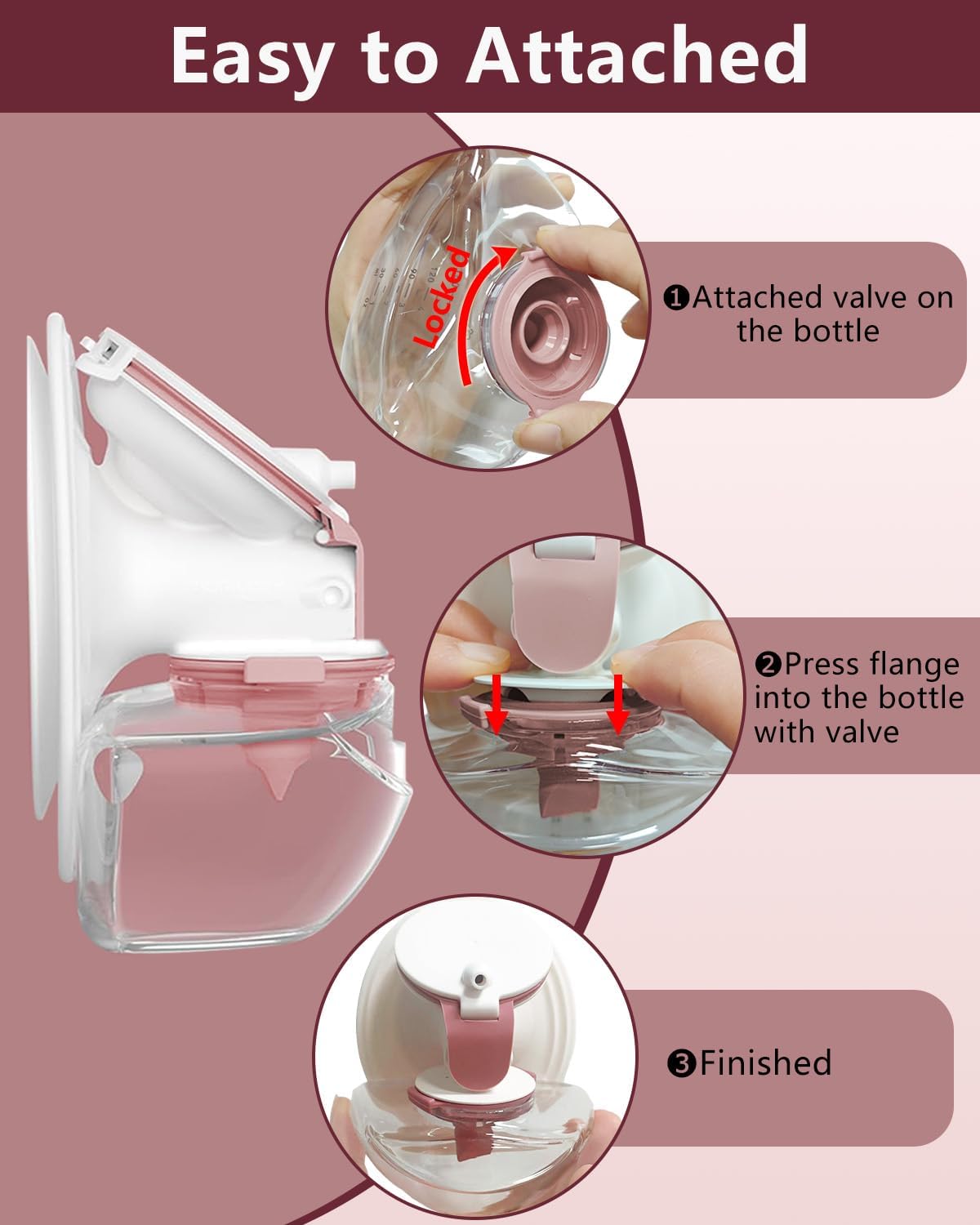 2pcs Breastmilk Container Compatible with Upgraded Mobile Flow | Upgraded M9, M9 Breast Milk Storage Bottle with Silicone Lip, BPA Free, Leak-Proof, Not Original Parts, 2packs Red Collector