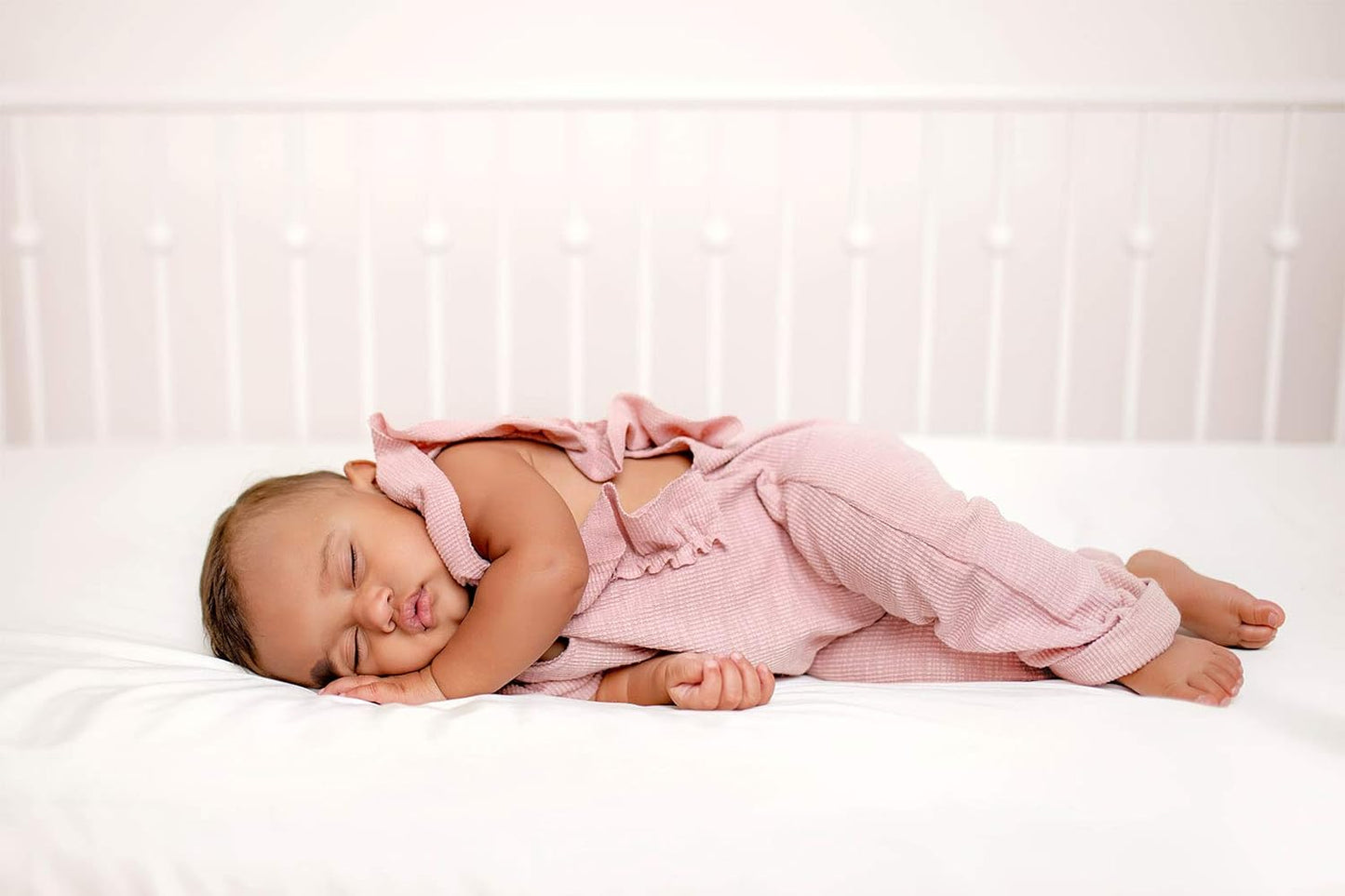 Crib Fitted Sheet by Pure Bamboo - Genuine 100% Organic Viscose Derived from Bamboo, Luxuriously Soft, Ultimate Cooling, Fits Standard Size Crib Mattress (Pink)