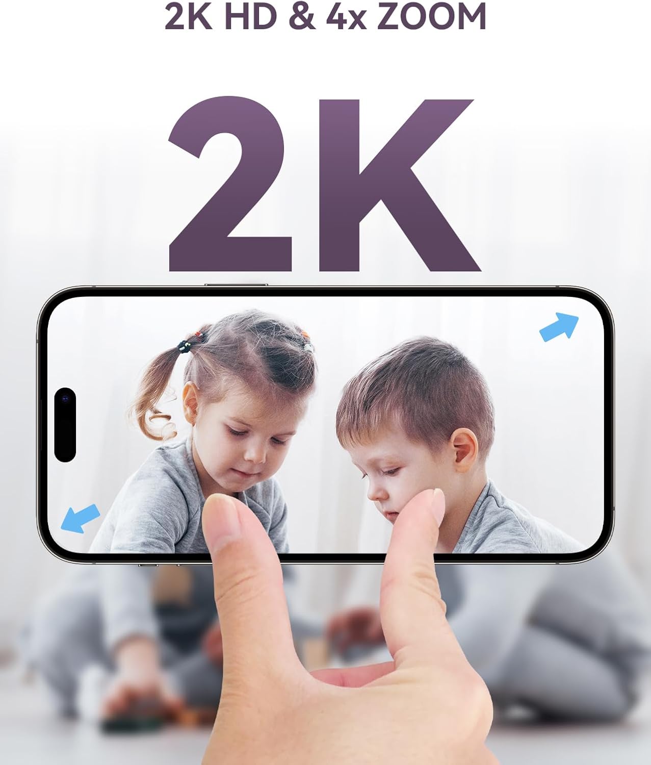 Smart WiFi Baby Monitor - 5" 1080P Split Screen & 2K Camera App Control, Motion Alerts, Sound Detection, HD Night Vision, 5050mAh Battery, 2-Way Talk, Multi-User, Triple Security, 1600ft Range