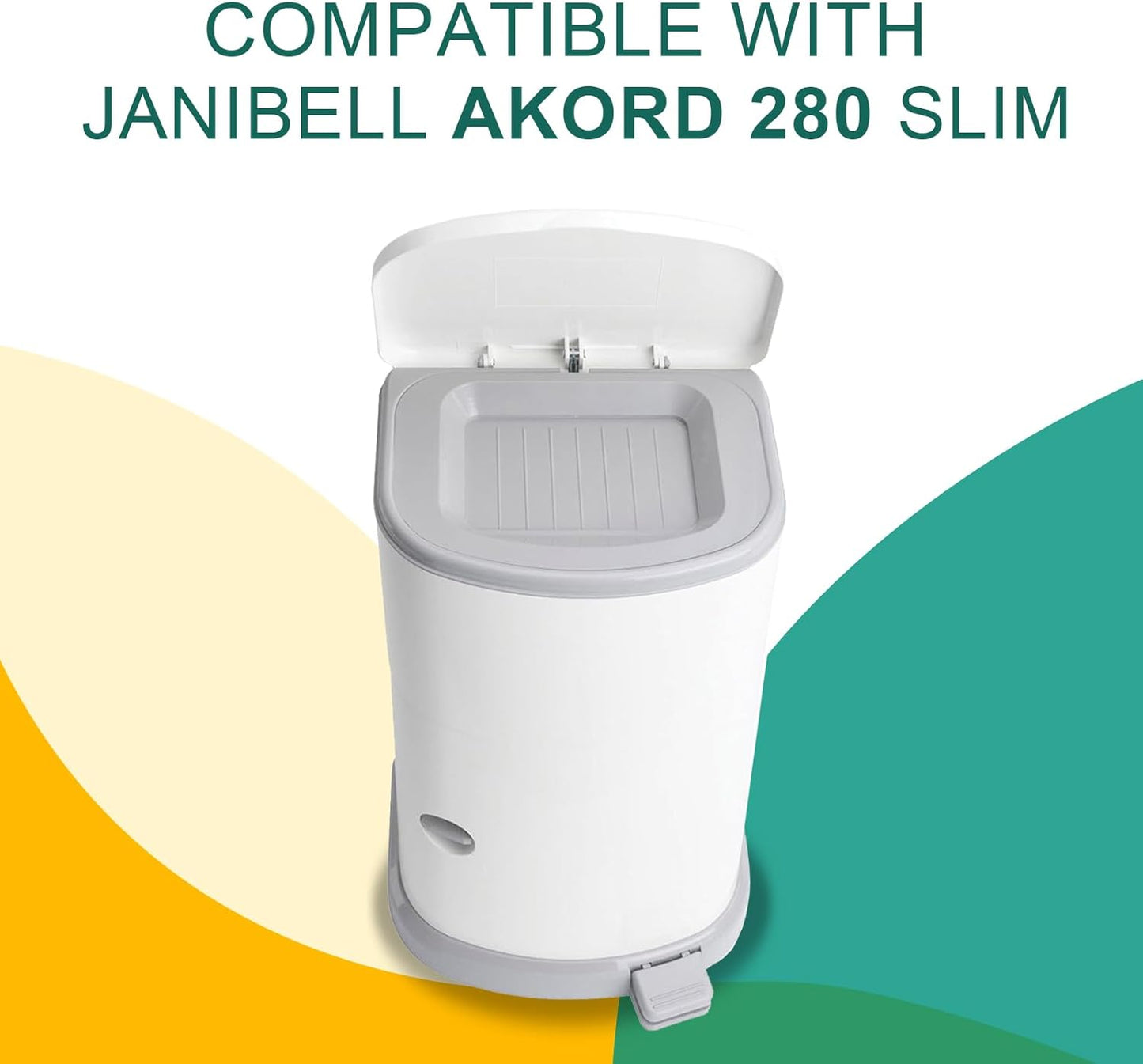 4 Pack Adult Diaper Liner Refills,Diaper Pail Refill Bags Compatible with Janibell Akord 280 slim Model Adult Diaper Disposal System Powerful Odor Resistant(Extra 30% Thickness),Plant scent