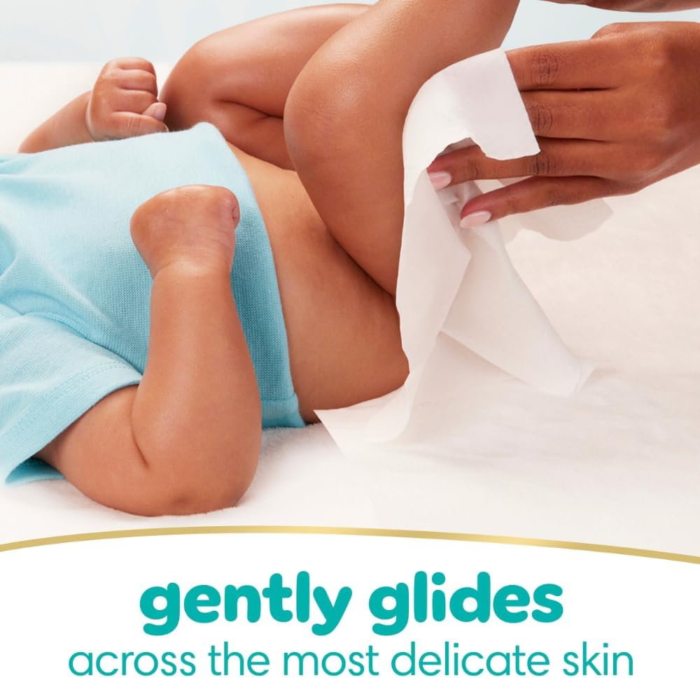 Pampers Baby Wipes, Sensitive, Water Based Wipe, Clinically Proven, Hypoallergenic, and Unscented for Babies, 336 Wipes Total (4 Flip-Top Packs)