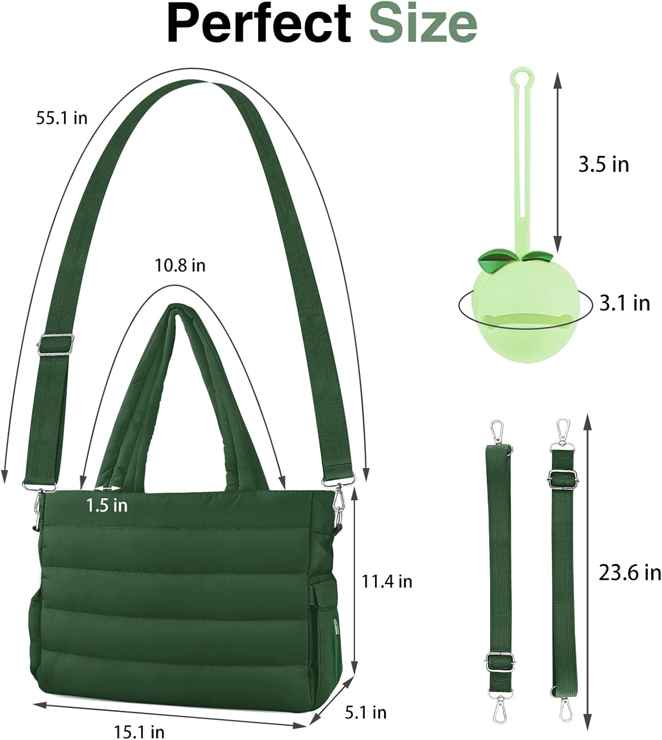 Diaper Bag Tote, Baby Diaper Tote Bags Crossbody Hospital Bag Travel Large Mommy Bag, with Silicone Pacifier Case