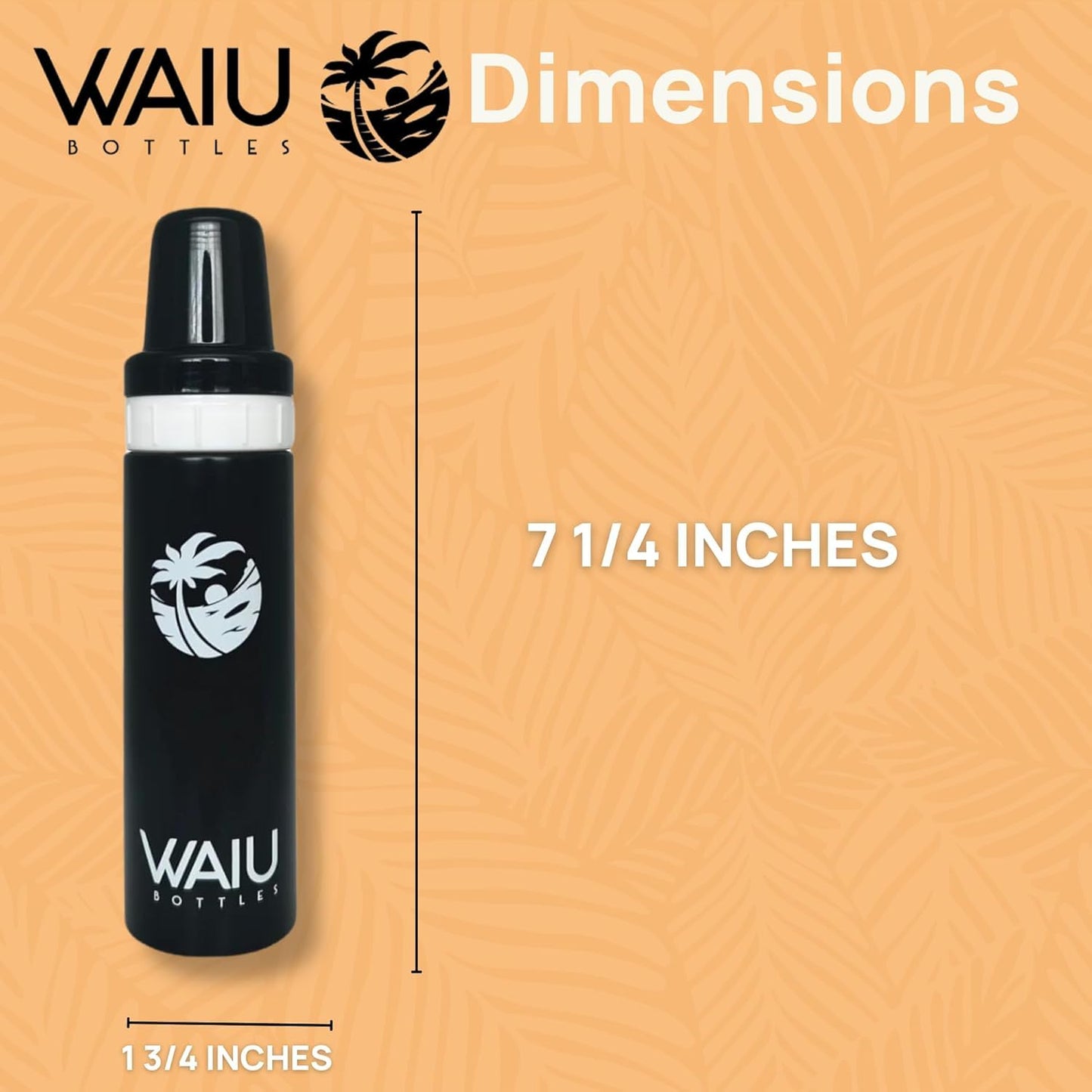 Waiu Insulated Stainless Steel Baby Bottle BPA-Free | Keeps Drinks Hot for 8 Hours, Cold for 24 Hours | 4 oz. (Black)