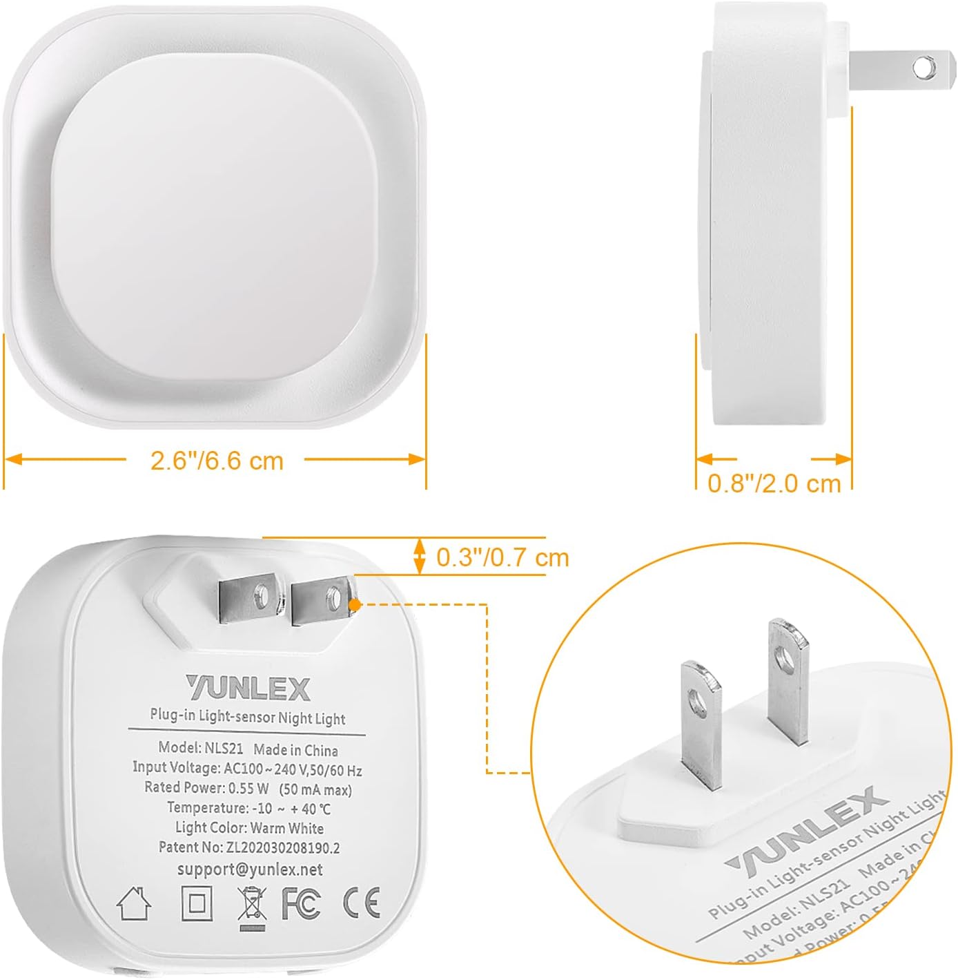 6 Pack Plug in Red Sleep Night Light, Auto Dusk to Dawn, Soft Glow, Dimmable Diffused Light, LED Lights for Bedroom, Sleep, Baby Nursery, Kids, Toddler, Bathroom, Hallway, Home Decor