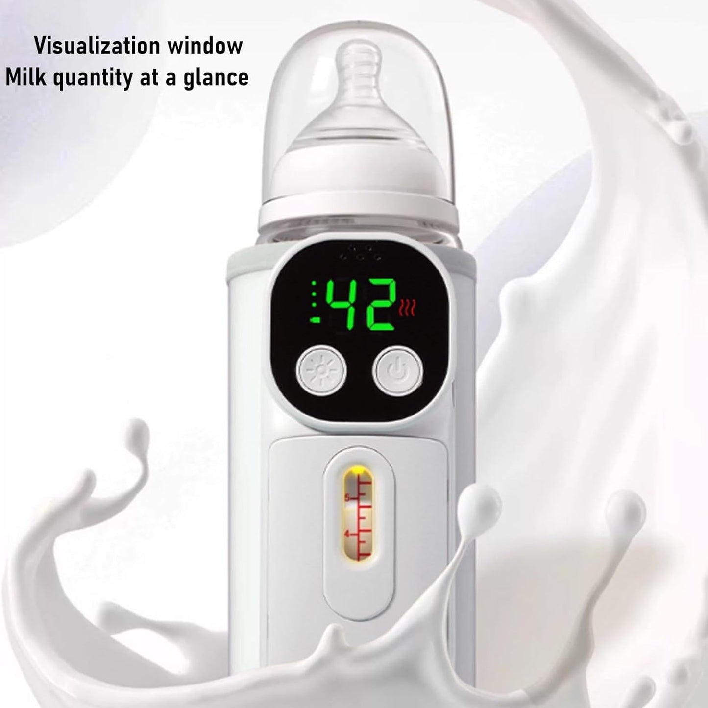 TOPINCN Portable Travel Bottle Warmer 18w Bottle Warmer Cordless 8000mah Rechargeable Constant Warming Portable Milk Bottle Heater for Travel