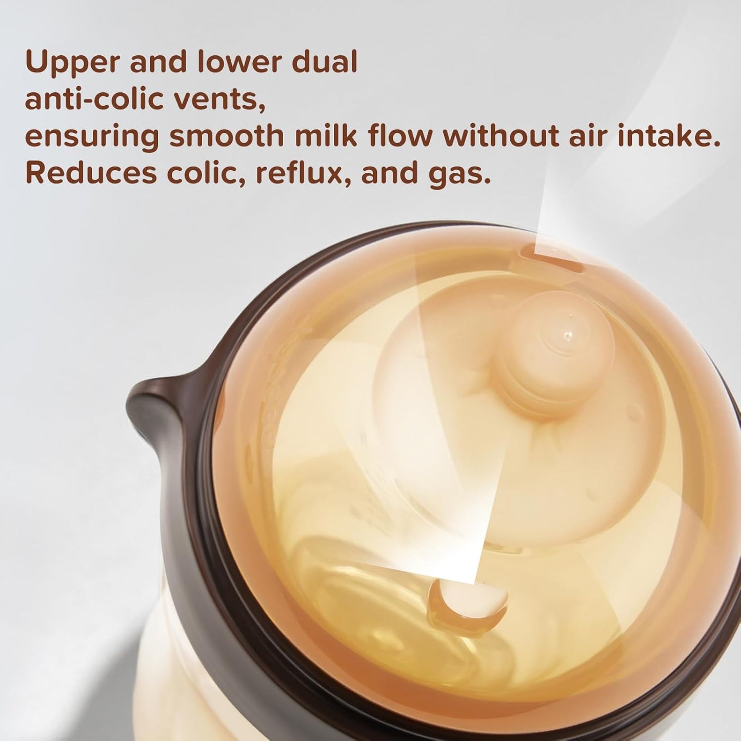 Thyseed PPSU Natural Breast-Like Bottle with Nipple(3-7 Months),10oz,1pack