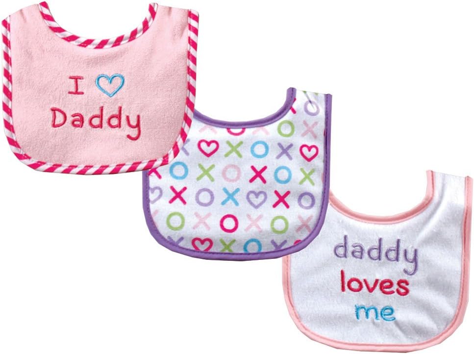 Luvable Friends Unisex Baby Cotton Terry Drooler Bibs with Fiber Filling