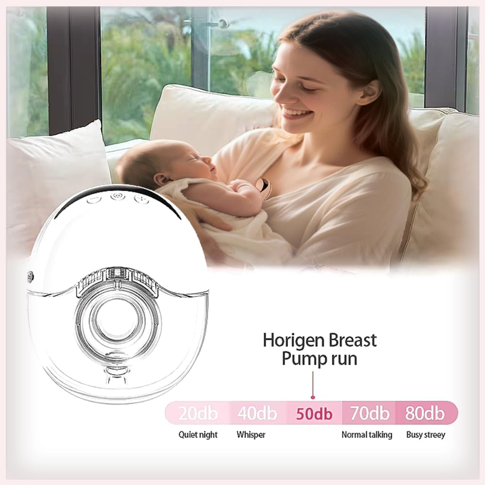 Wearable Breastfeeding Pump,4 Modes12 Levels,Hands Free Breast Pump,Portable Double Pump,Memory Function,Strong Suction,Rechargeable,Double-Sealed Flange Sizes (19/21/mm) (Nude 2 Pack)