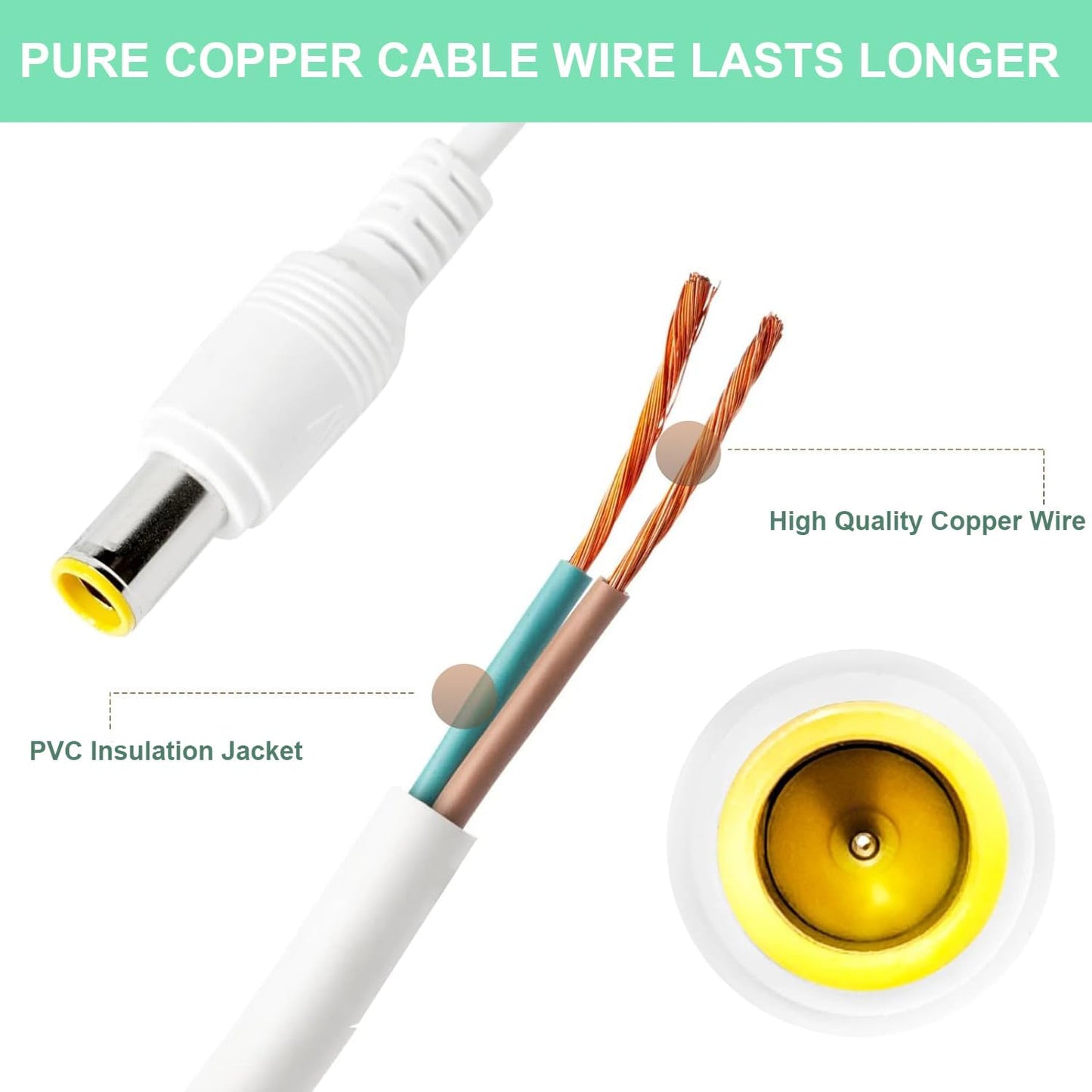 for Snoo Replacement Cord,12V 4A Snoo Power Cable S1000 Compatible with Snoo Model S1000 Happiest Baby Snoo Smart Sleeper Bassinet YLS06511F-120400 YLS06511F120400 83368703 4767SNXX100 Charger