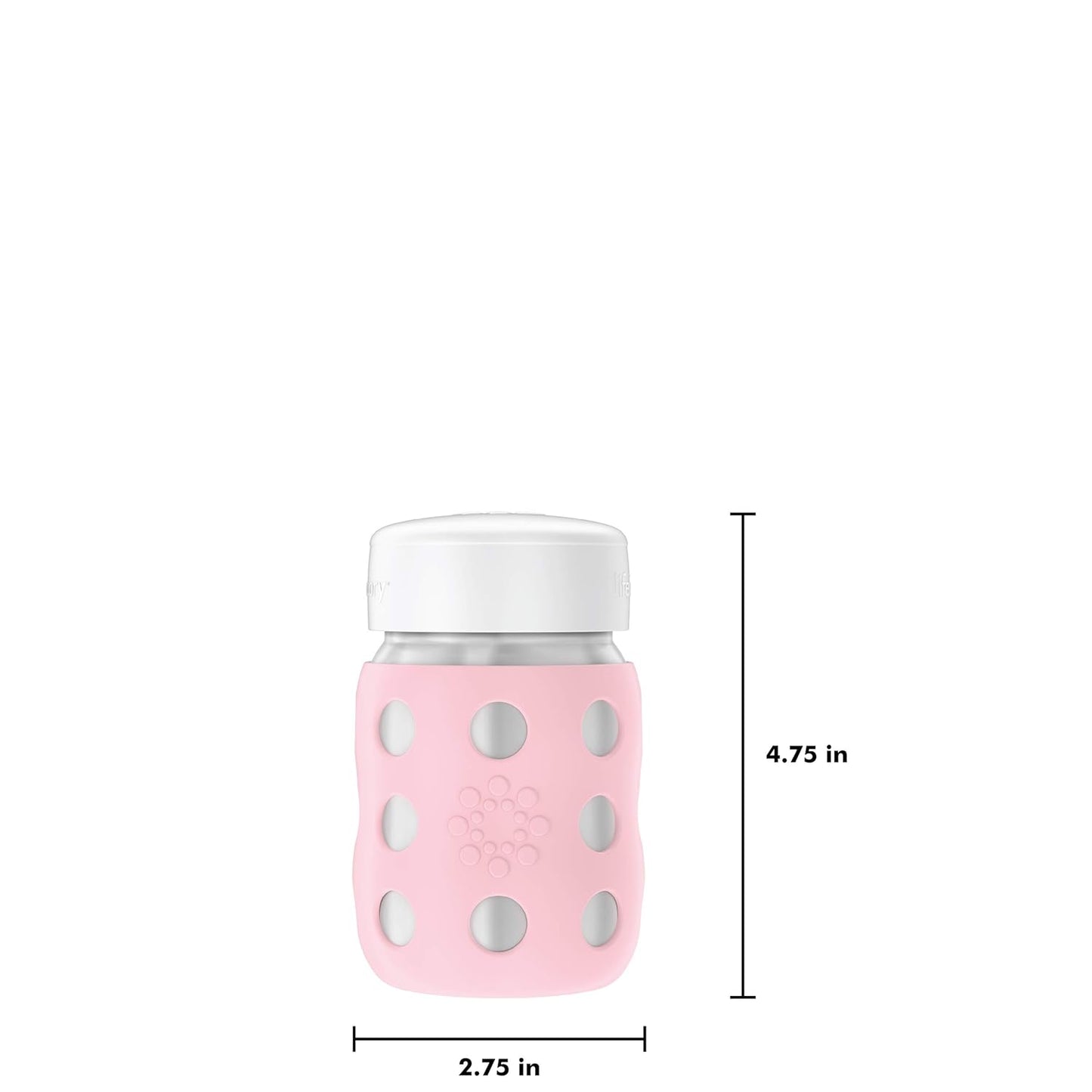 Lifefactory 8-Ounce Stainless-Steel Vacuum-Insulated Wide-Neck Baby Bottle with Flat Cap, Desert Rose (LS2231WDR4)