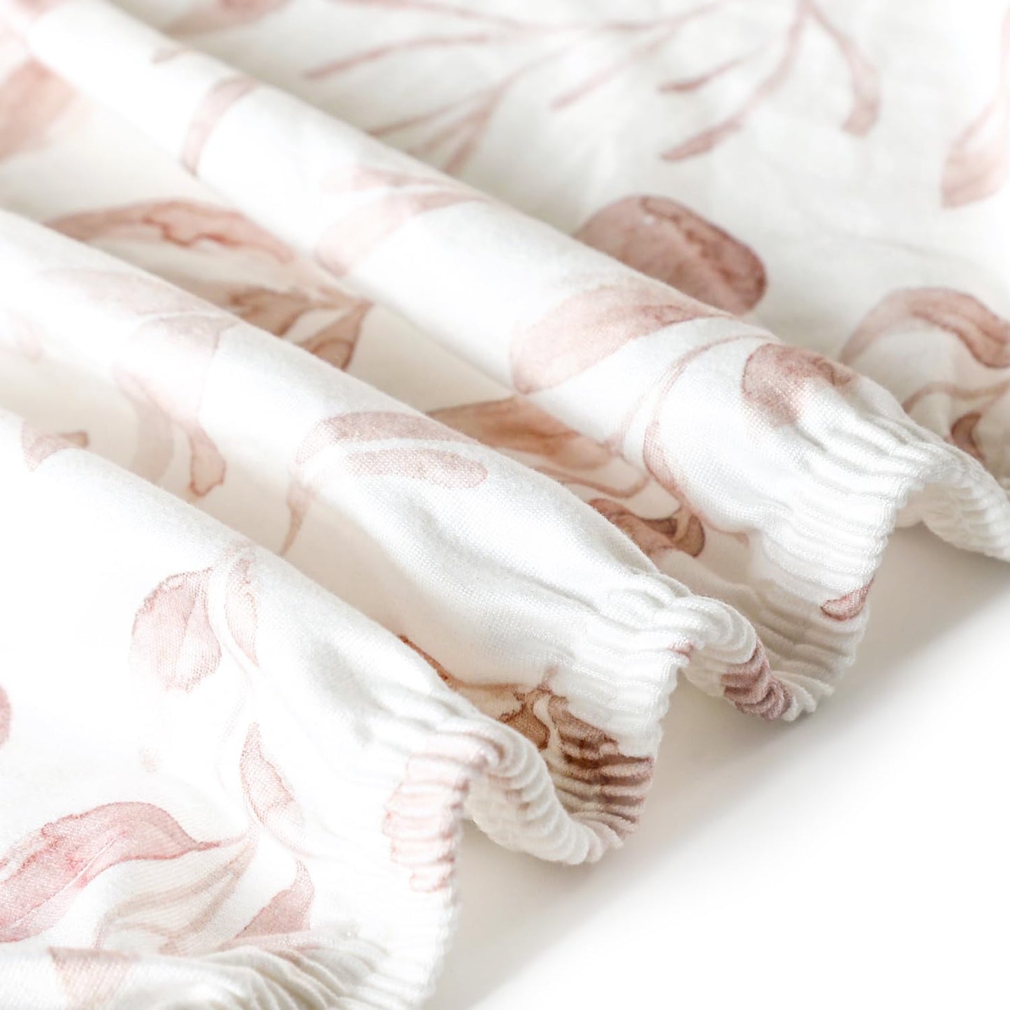 Stretchy Ultra Soft Jersey Knit Fitted Pack n Play Sheets 3 Pack, Portable/Mini Crib Sheets for Girls, Universal Fit for Pack N Plays Safe and Snug, Beautiful Blush Pink Floral and Cute Animals Print