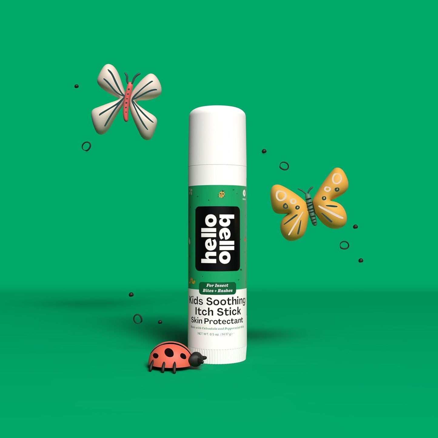 Hello Bello Kids Soothing Itch Stick, 0.5 oz, Skin Protectant with Calendula and Peppermint Oils, for Insect Bites and Rashes