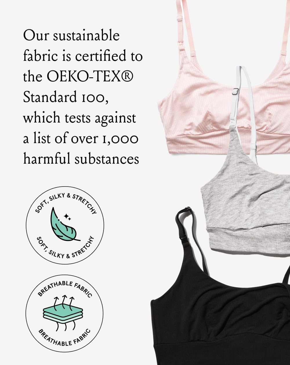 Bodily Everything Bra for Pregnancy, Nursing & Breastfeeding, Soft, Stretchy, Maternity & Sleep Bra with Nursing Access
