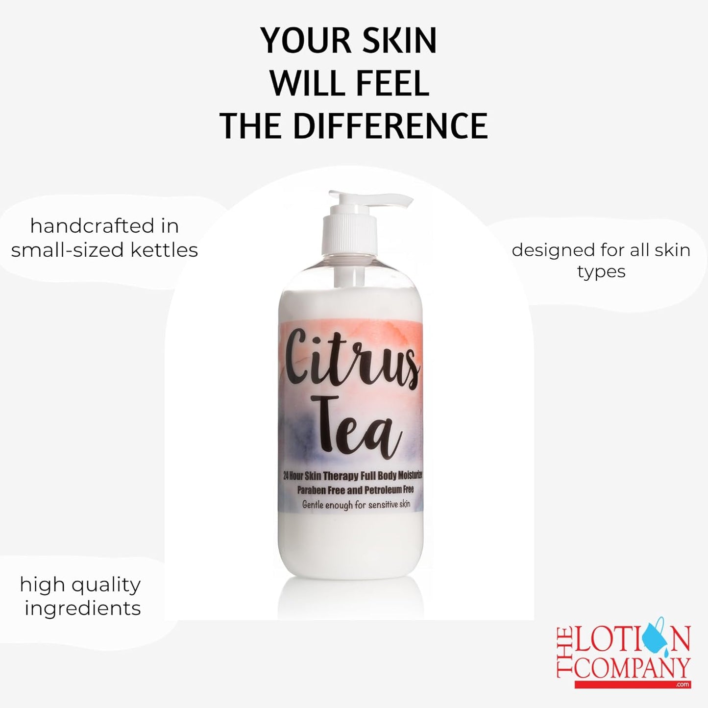 The Lotion Company 24 Hour Skin Therapy Lotion, Citrus Tea, 16 Fluid Ounce