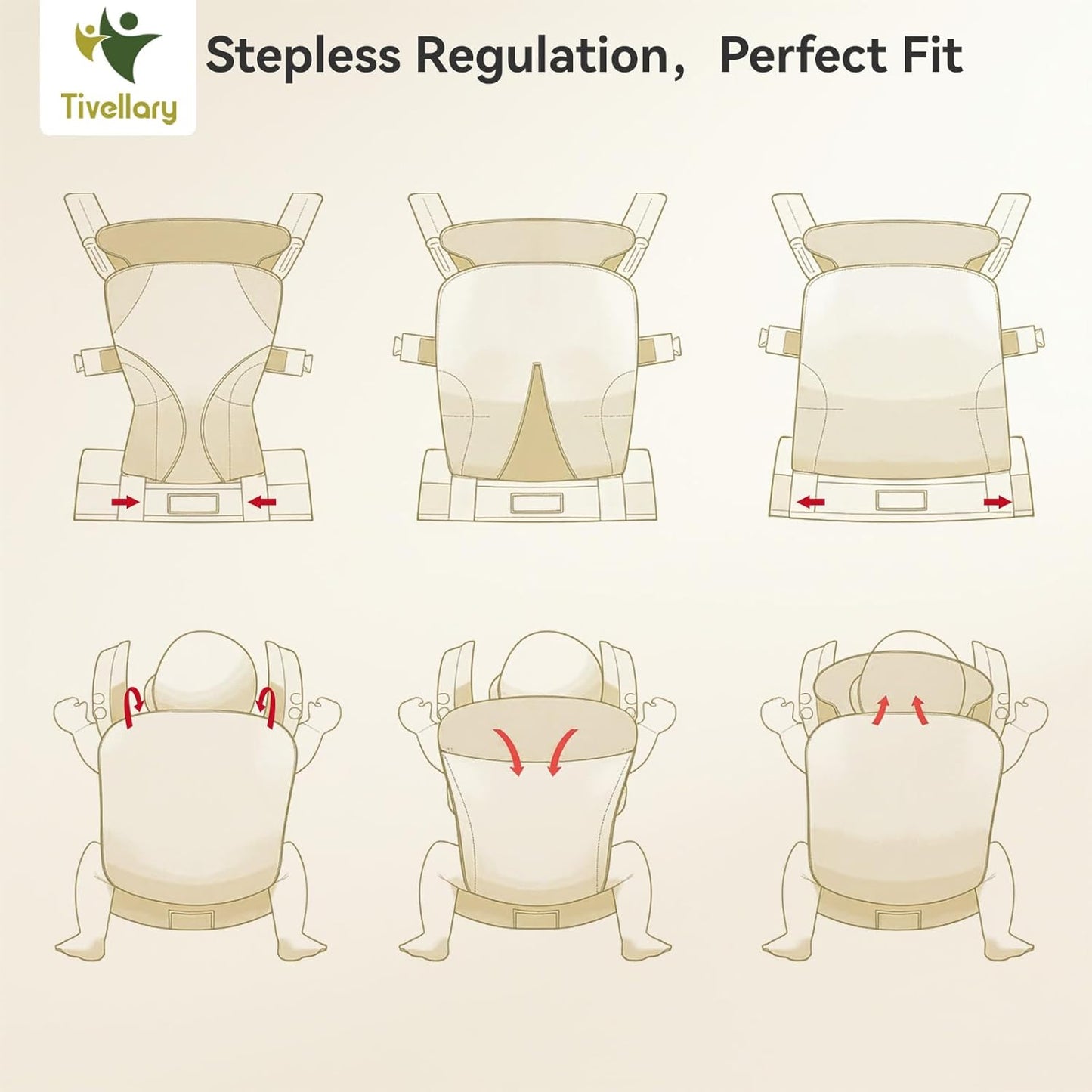 Reversible Baby Carrier – Black Solid & Leopard Print; Lightweight & Breathable Lyocell Fabric; Ergonomic Lumbar Support and Quick Hands-Free Wear for Newborn to Toddler (7–44 lbs)