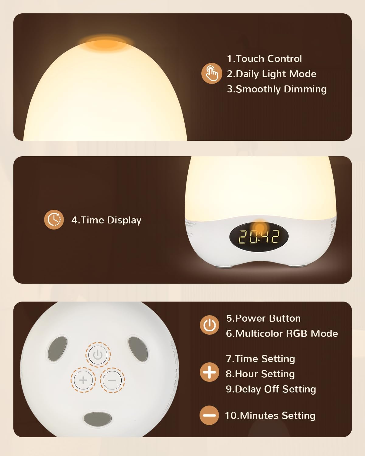 Portable Night Light for Kids Babies,Egg Light for Nursery for Breastfeeding,Dimmable Baby Night Light with Timer & RGB,Safe & Harmless,Protects Baby’s Eyes for Night Feeding