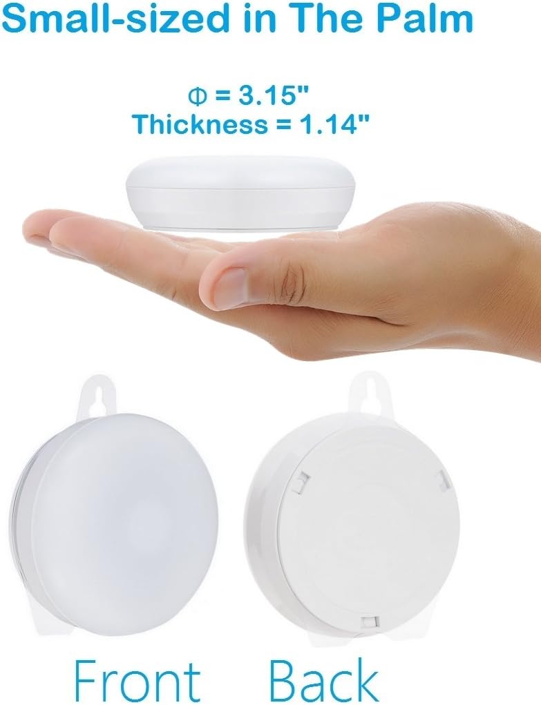 Rechargeable Touch Light, DIY Stick Anywhere Led Night Light Touch Lamp Tap Light (Touch Sensor Switch, Stepless Dimmer, Last Setting Memory, Built-in Battery Powered, Warm White Light)