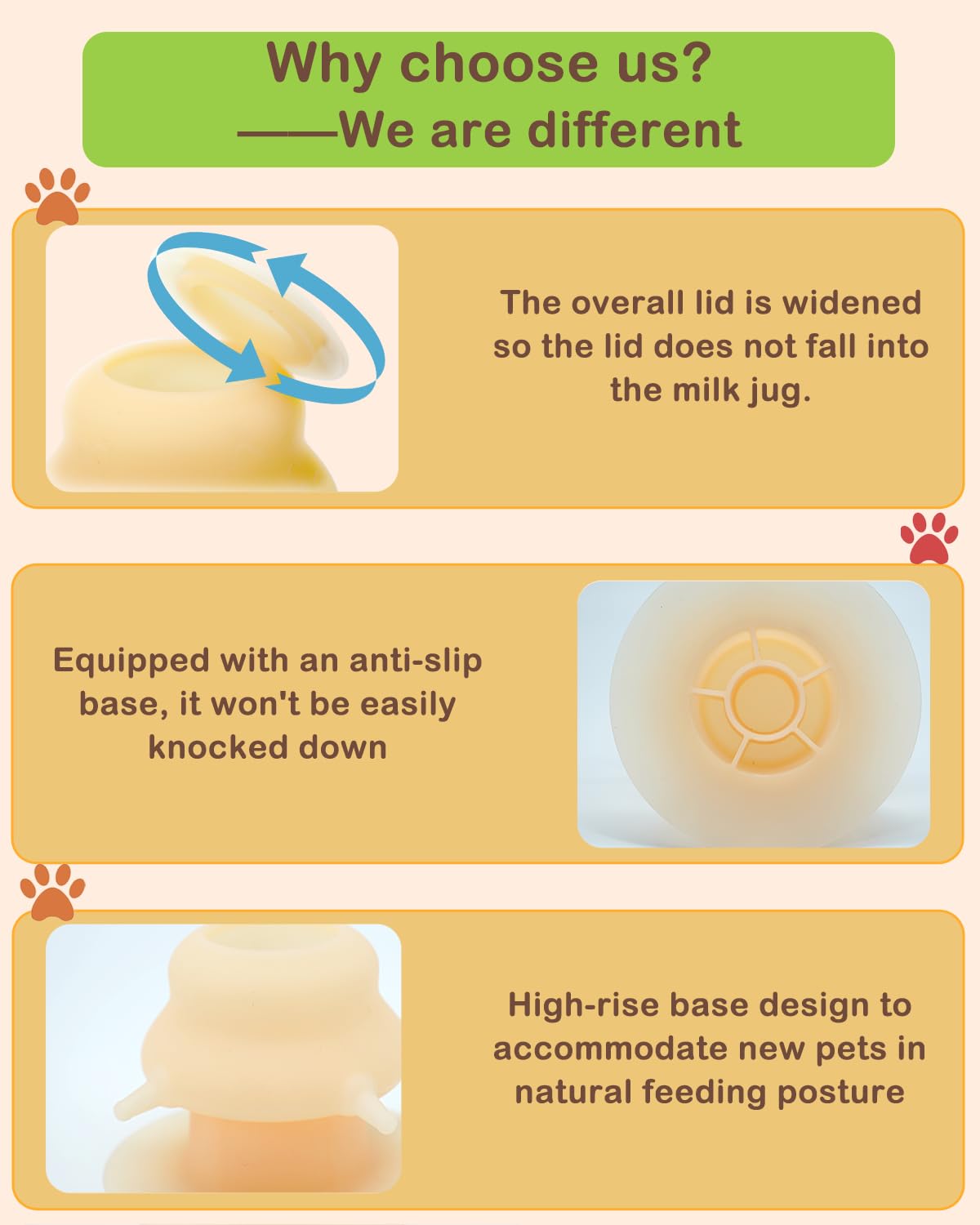 Puppy Bottles for Nursing Puppy Milk - 230ML Upgrade Puppy Feeder for Multiple Puppies, Kitten Bottle Feeding Kit,4 Nursing Nipples for Kittens,Puppies (Orange)