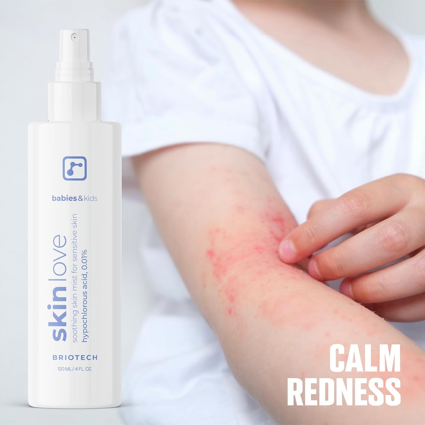 Briotech Baby Skin Love Spray | Gentle Hypochlorous Acid Mist for Soothing, Calming & Cleansing Delicate Skin | Pediatrician-Approved, Added Fragrance-Free | 2 oz (2 Pack)