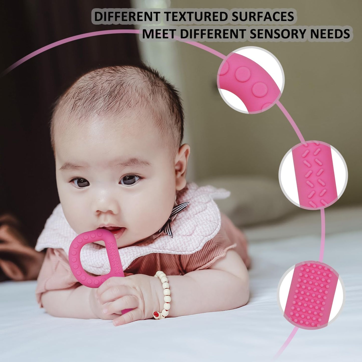 Teething Sticks for Babies, Silicone Chew Toys for Kids Autistic Children 4 Pack, Oral Motor Stimulation Autism Sensory Products Toddler Sensory Toys for Teething Baby Kids Adults with Anxiety ADHD