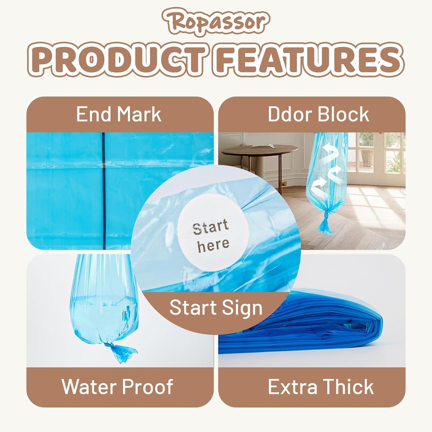 Diaper Pail Refill Bags for Genie Complete/Expressions & Munchkin Step Diaper Pail (1120count) 4 Packs, 7-Layer Odor-Absorbing, Disposable Diaper Poop Bags, Baby essentials