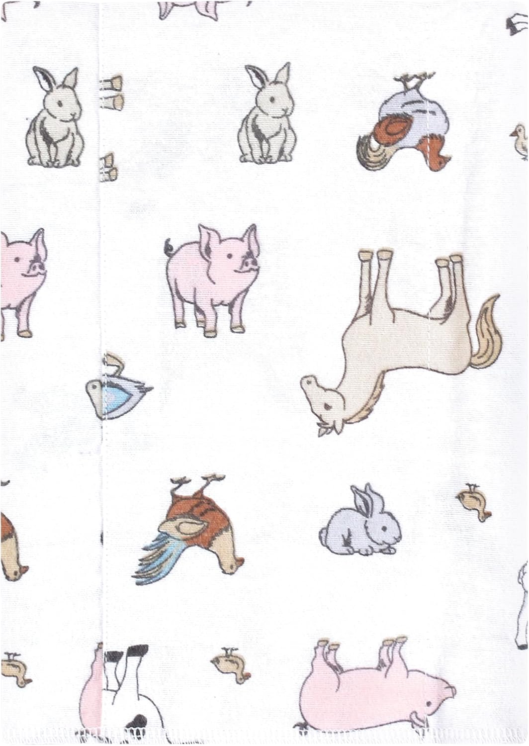 Luvable Friends Hudson Baby Flannel Burp Cloths 4pk, Farm Pals