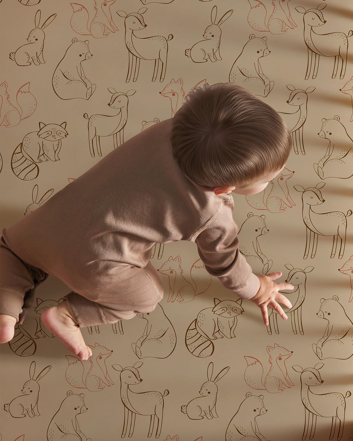 Baby Crib Sheets for Boys Girls, 28x52x8in Fitted Crib Sheet Neutral 3 Pack for Standard Crib and Toddler Mattress, Breathable Soft Microfiber Baby Sheet Green & Brown Fox