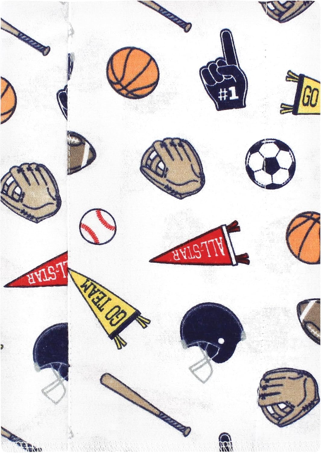 Luvable Friends Hudson Baby Flannel Burp Cloths 4pk, Sports