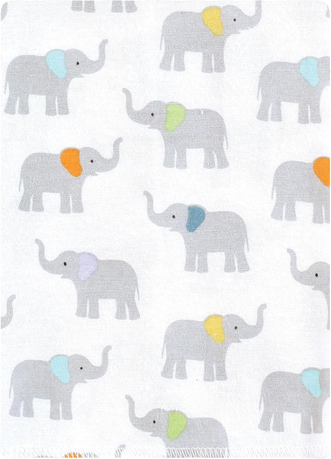 Luvable Friends Hudson Baby Flannel Burp Cloths 12pk, Soft Elephant