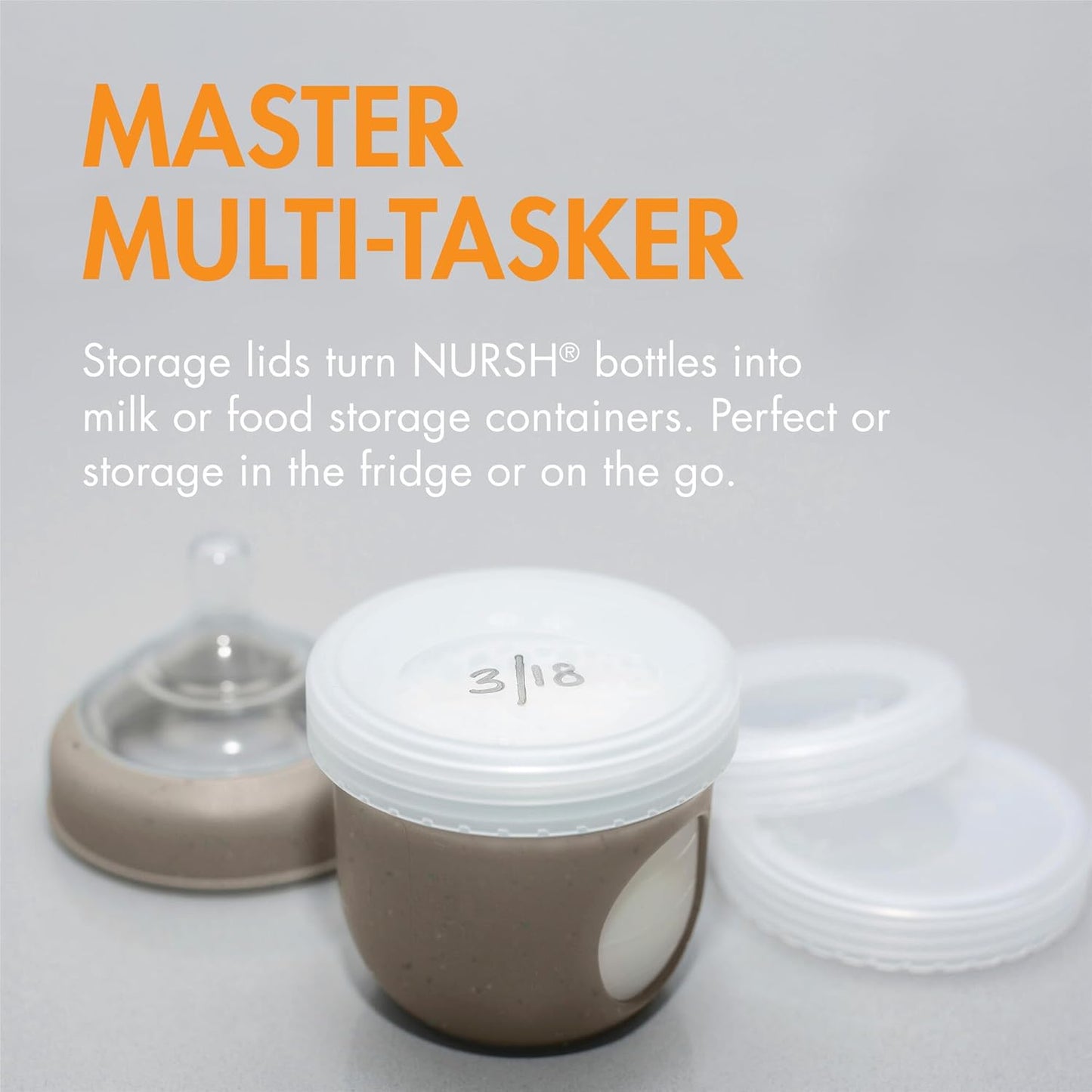 Boon Nursh Baby Bottle Gift Set - Baby Feeding Essentials for New Moms - Includes 4 Oz and 8 Oz Baby Bottles, Storage Lids, Fast Flow Nipples, Storage Buns, Straw Lid, and Mod Baby Bottle Brush Set