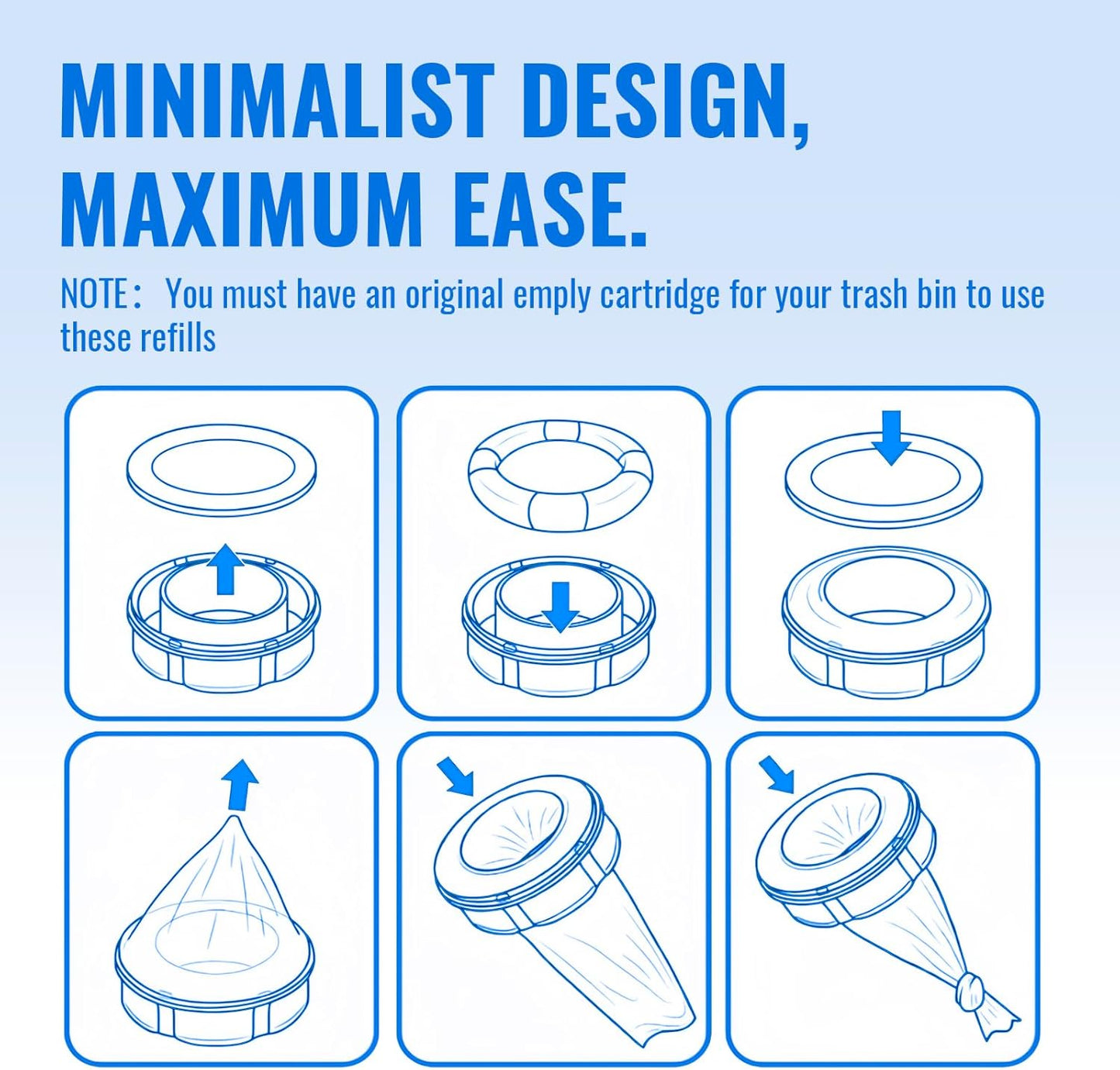 Diaper Pail Refill Bags, 3 Rolls Extra Thick, Leak-Proof&Odor Blocking, For Diaper Pails, Strollers&Travel, Eco-Friendly Baby Essentials, Hold up to 1658 Diapers, Ideal Gift for New Parents