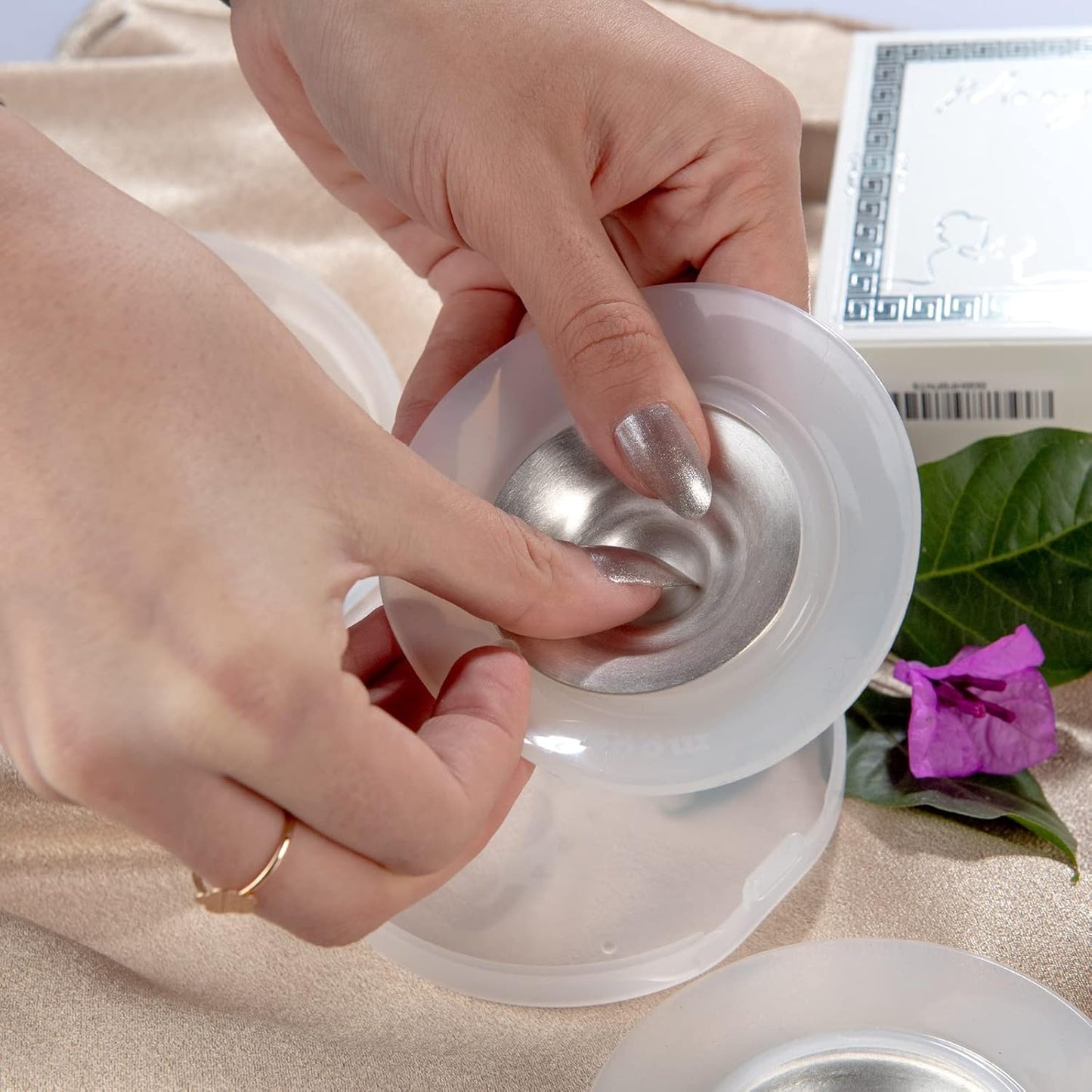 The Original Silver Nursing Cups with Silicone Pads - Nipple Shields for Nursing Newborn - Newborn Essentials Must Haves-Nipple Covers Breastfeeding-925 Silver
