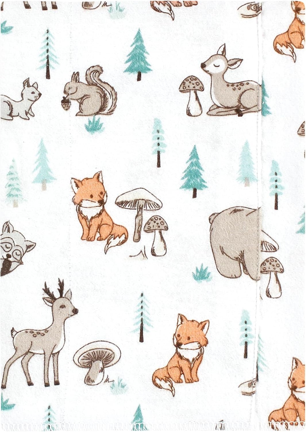 Luvable Friends Hudson Baby Flannel Burp Cloths 4pk, Forest Animal Friends
