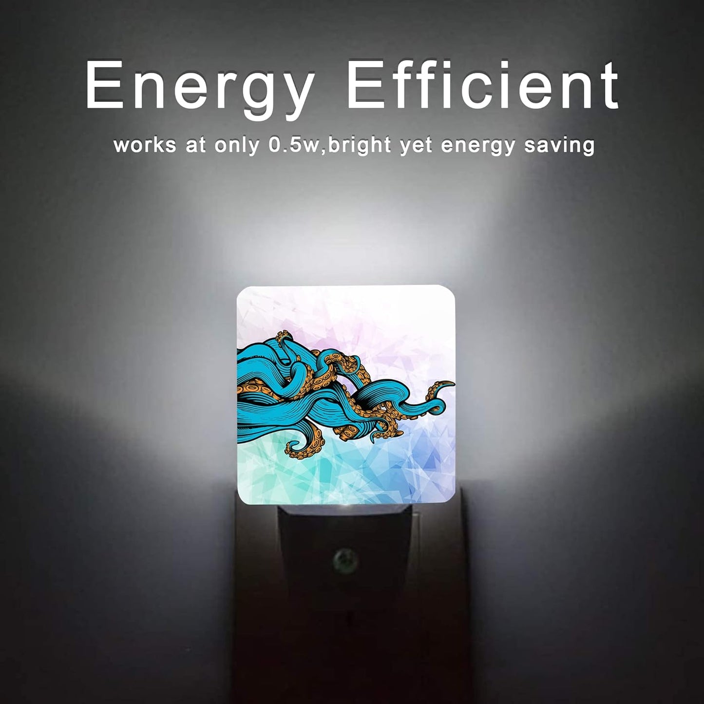 Octopus Night Light,Ocean World Sea Octopus Animal Night Lights Plug into Wall Dusk to Dawn Sensor Lamp for Women Men,Led Lights for Stairway/Hallway/Bedroom