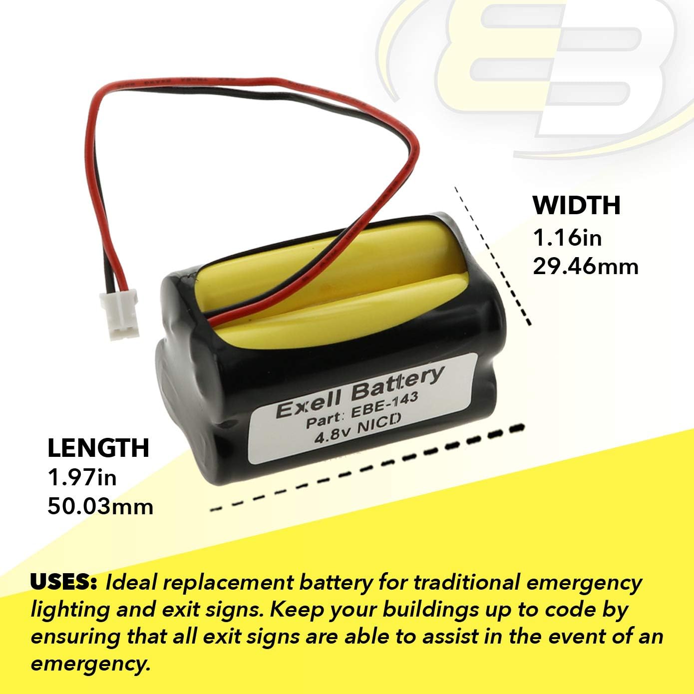Exell Battery for Summer Infant Baby Monitor 02090, 0209A, 02100A-10, 0210A, 02720, HK1100AAE4BMJS