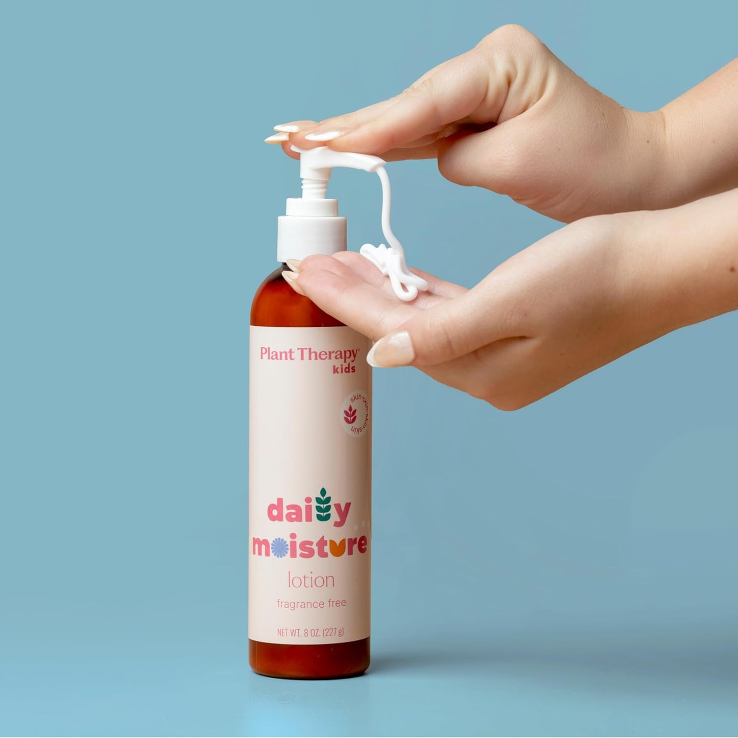Plant Therapy Kids Daily Moisture Lotion 8 oz Fragrance-Free & Gentle for Kids, Soothes & Softens from Head to Toe, Lightweight, Fast-Absorbing Daily Hydration