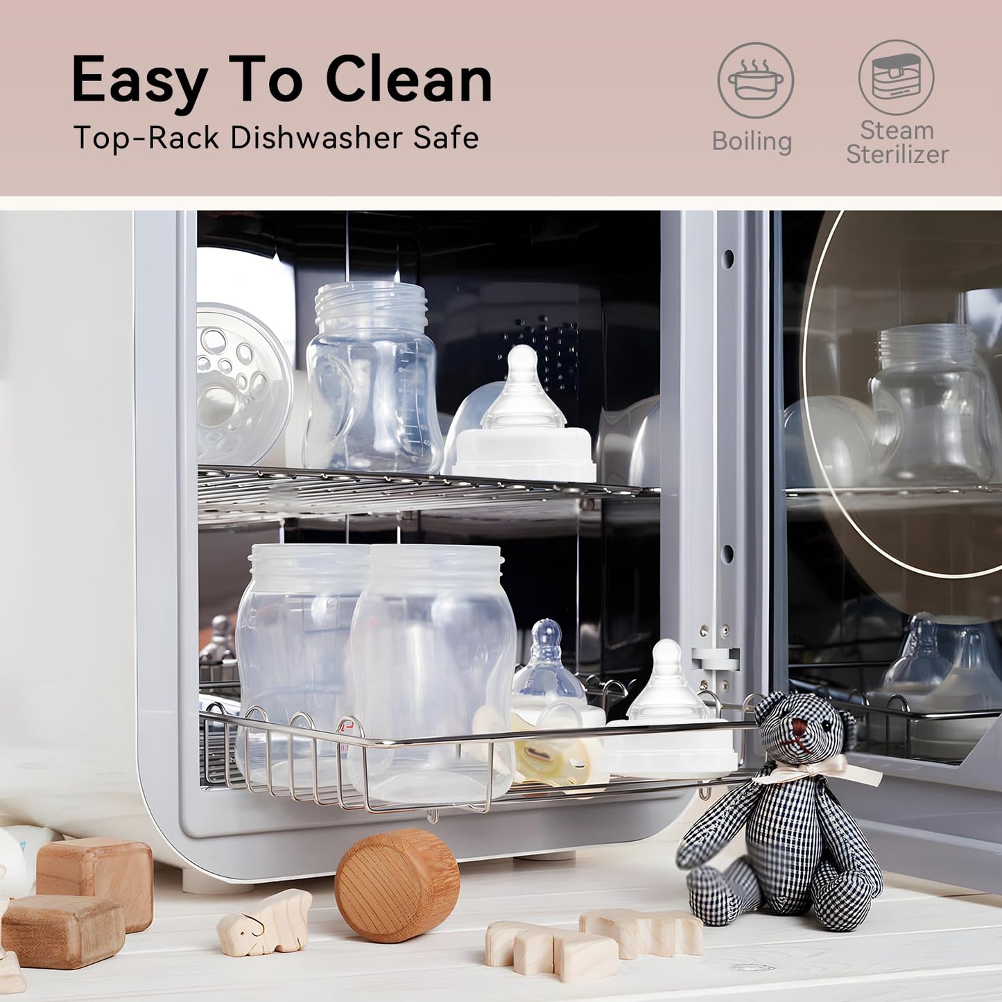 Silicone Replacement Nipple, Fast Flow Nipples for Wide Neck Bottles, 6+ Months, 10 Count