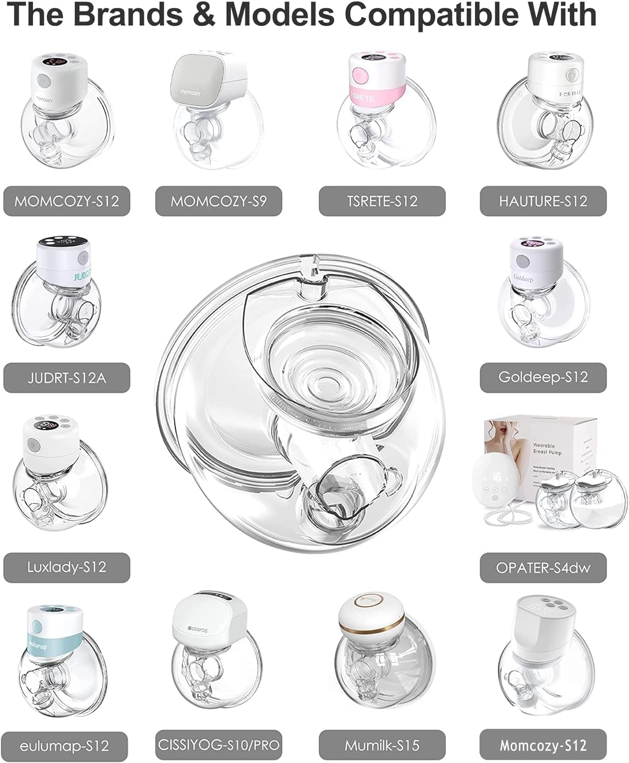 Wearable Breast Pump Accessories Replacement Parts Silicone Diaphragm Compatible with Momcozy CPPSLEE TSRETE HAUTURE eulumap S12 S9 S10 S10Pro S12A S13 S15