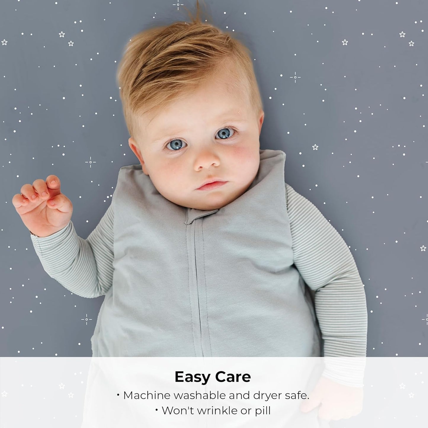 Ely’s & Co. Pack and Play Sheets, for Mini/Portable Crib, 2 Pack Fitted Playpen Play Yard Sheet Set Compatible with Graco Pack n Play, for Baby Boys, 100% Cotton, Celestial Blue Print, 38”x24”x5”