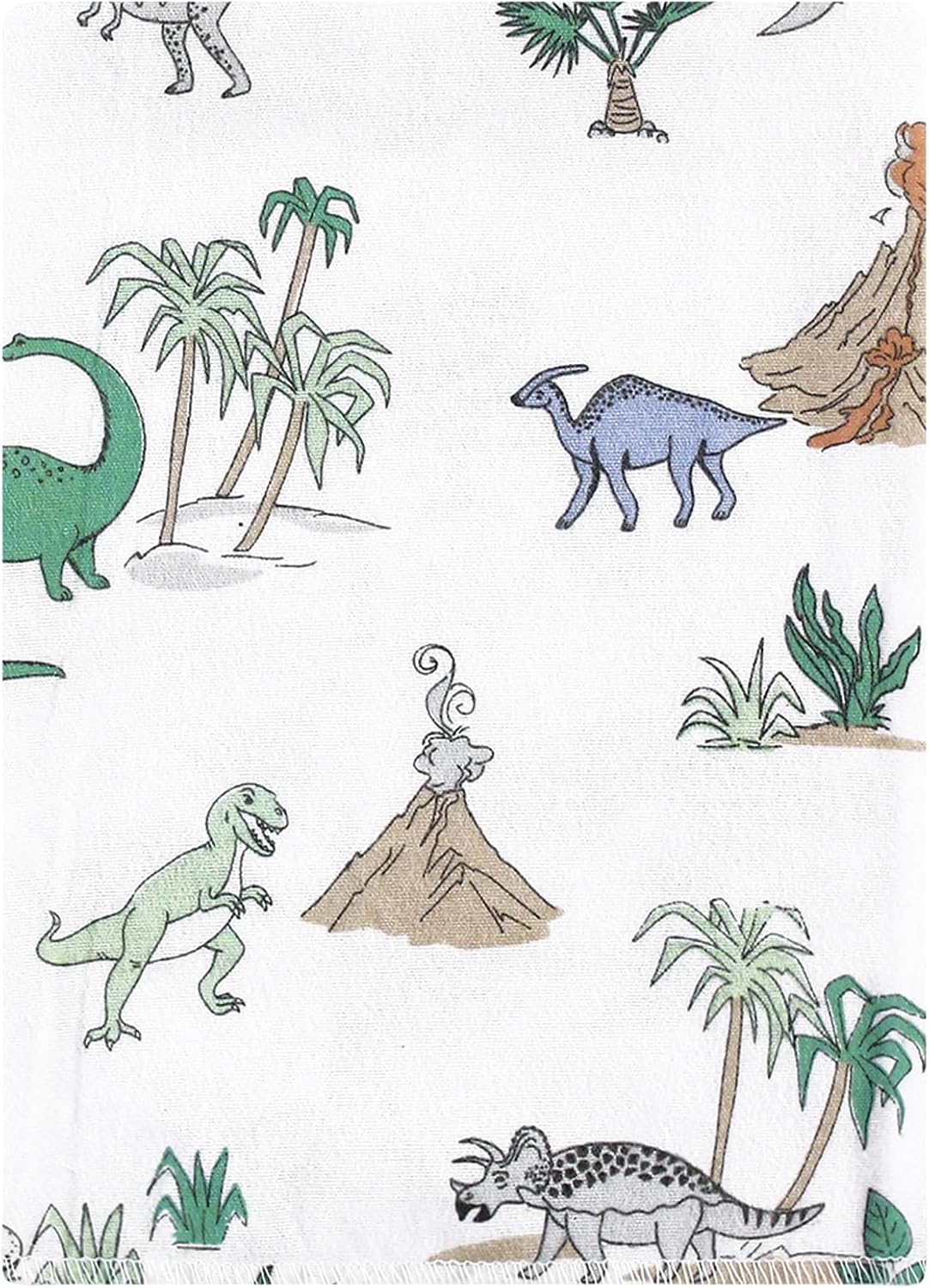 Luvable Friends Hudson Baby Flannel Burp Cloths 12pk, Pastel Dino