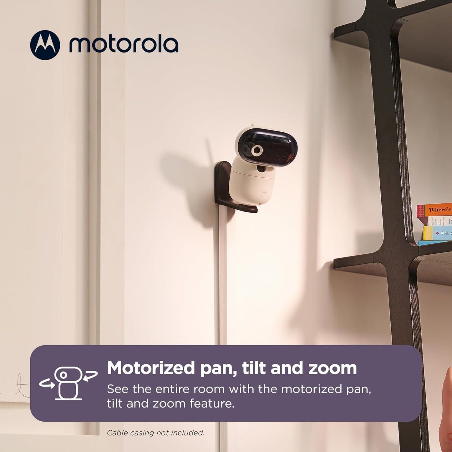 Motorola Nursery WiFi Video Baby Monitor with Camera and Audio, 5" Screen, HD PIP1510 Connect, 1000ft Range, Wall Mount, 2-Way Audio, Lullabies, Temperature Sensor, Zoom, Tilt